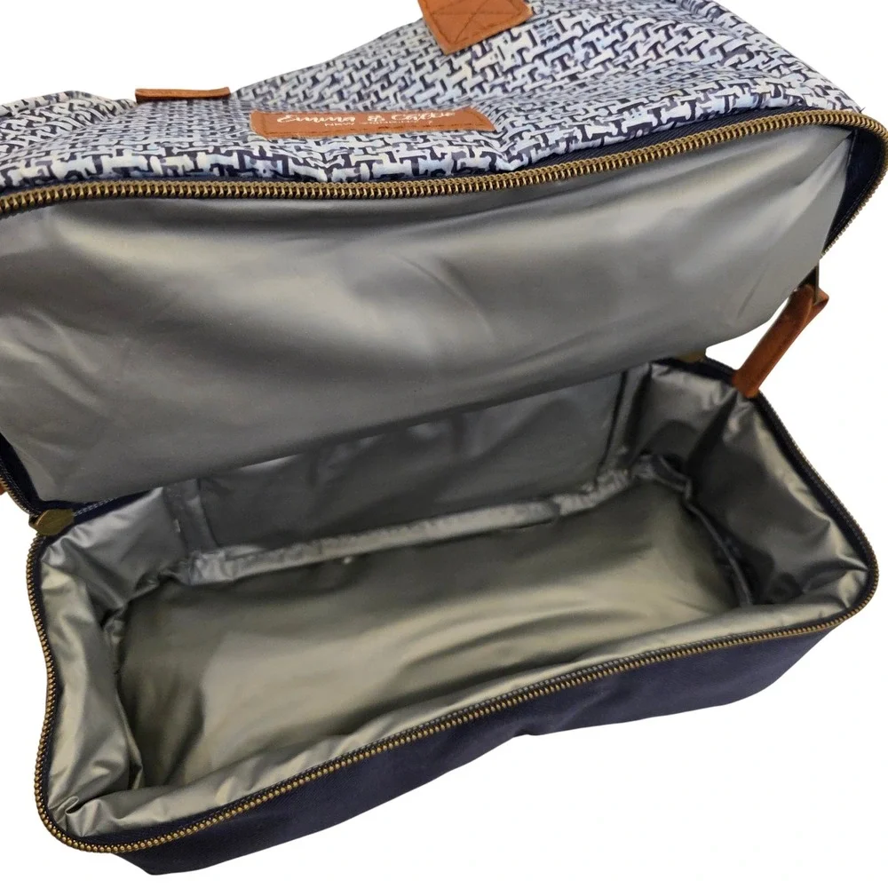 Emma‎ & Chloe Insulated Lunch Bag Cosmetic Toiletry Travel Pouch 2 Compartments